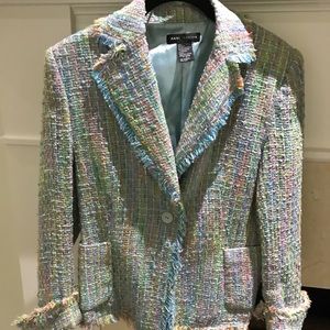 Anne Carson Plaid Chanel Like Blazer